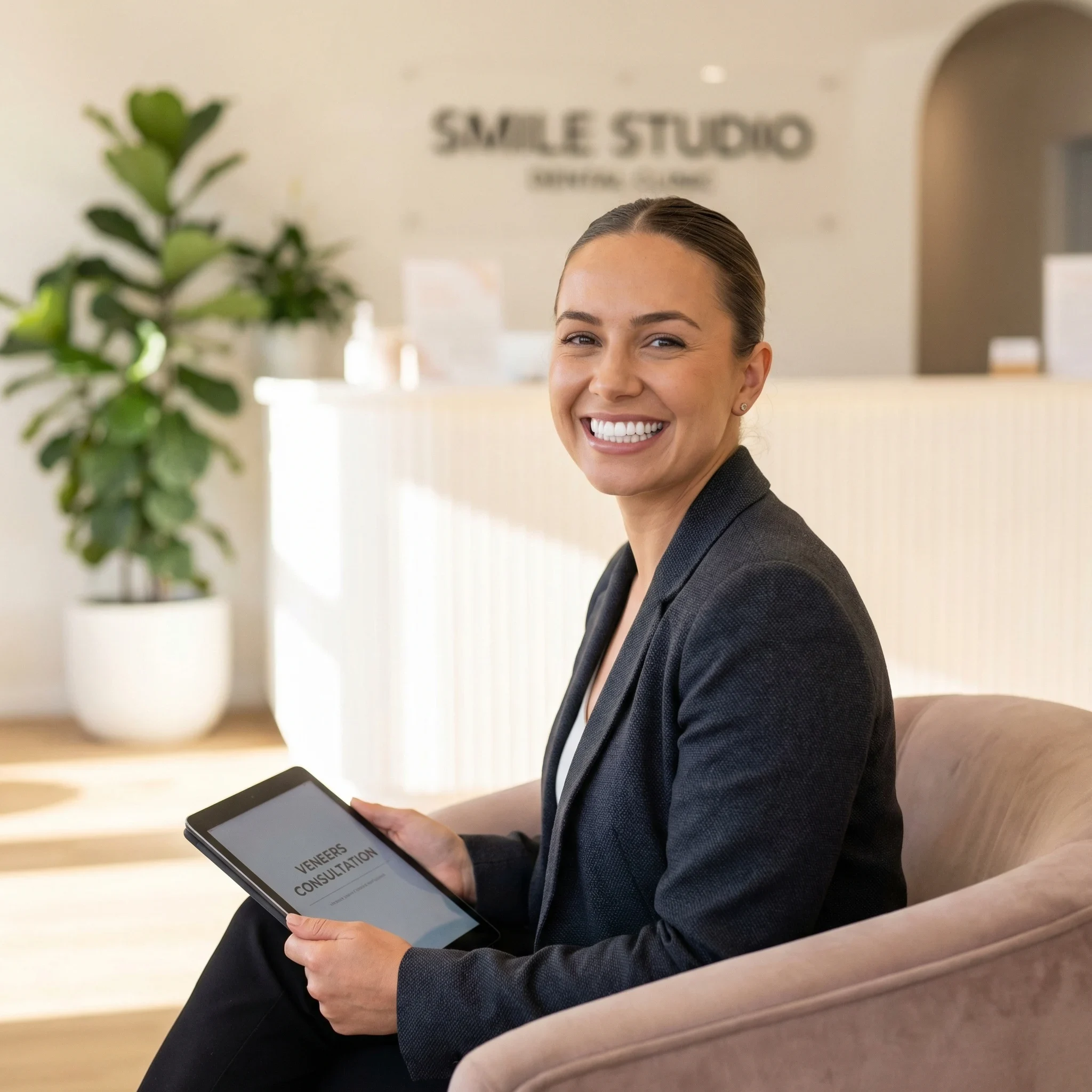 Confident beautiful smile ready for veneers consultation Dalton GA cosmetic dentistry