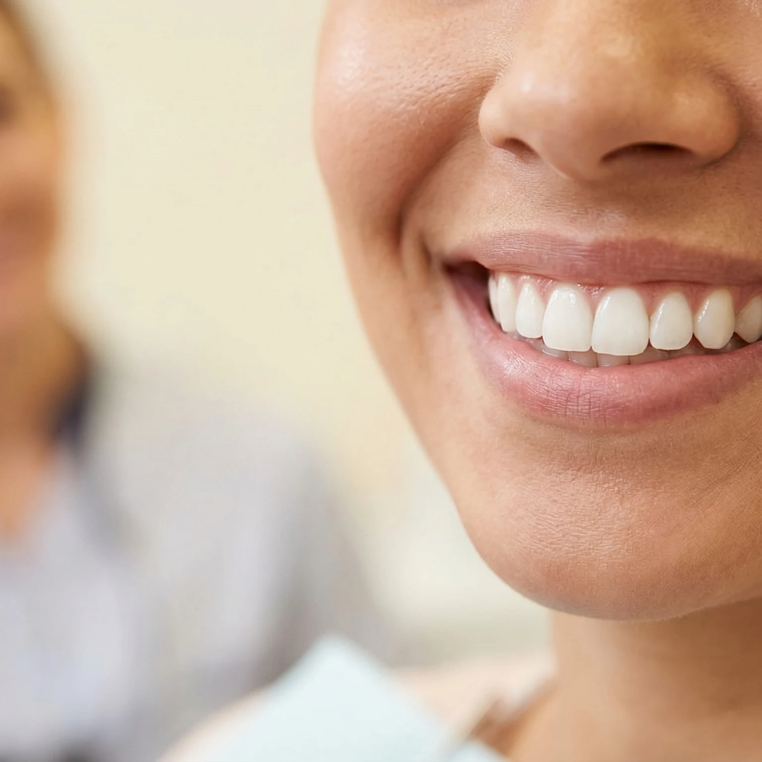 Healthy bright smile closeup showing results of preventive dental care Dalton GA